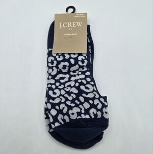 J. Crew Two tone leopard no show socks